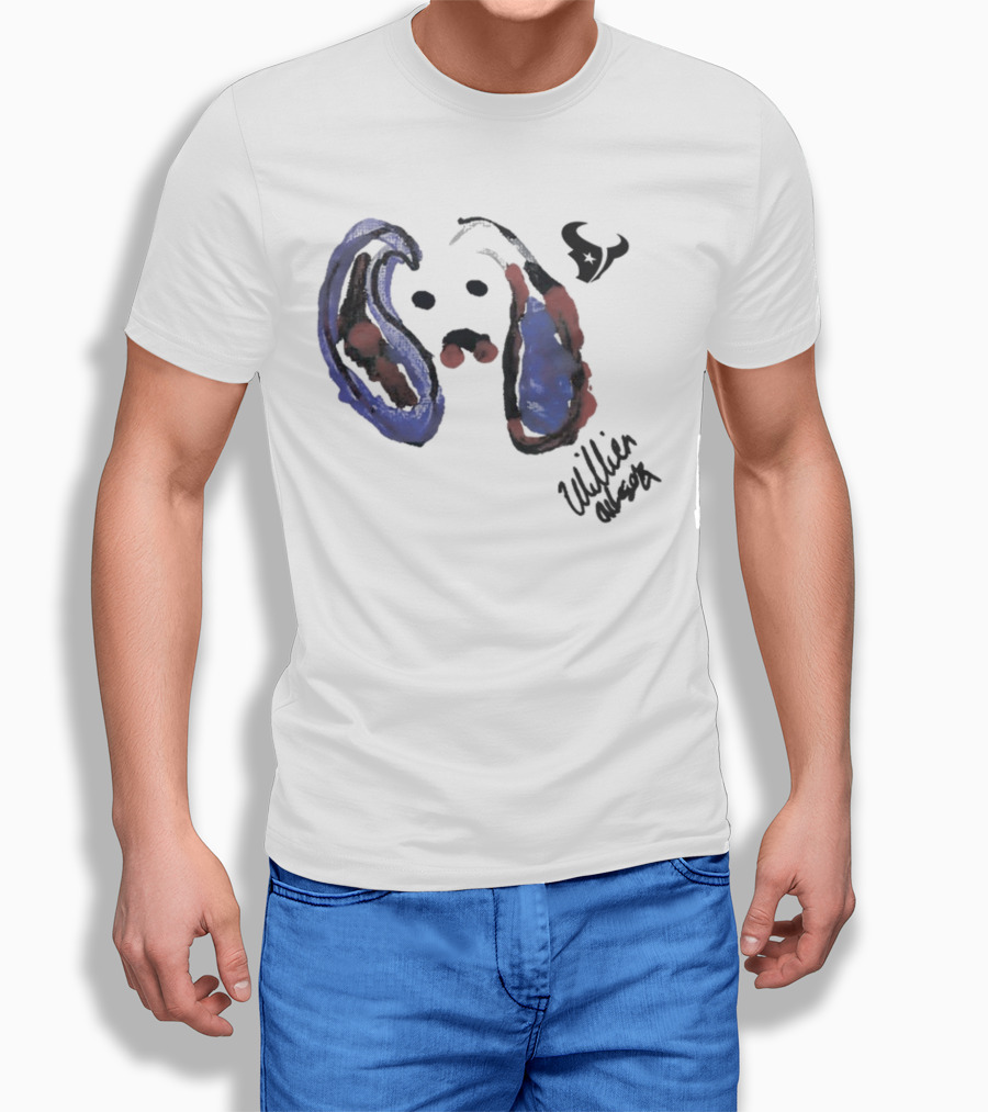 Texans Will Anderson Jr Artwork Featuring Rookie Signature T-Shirt