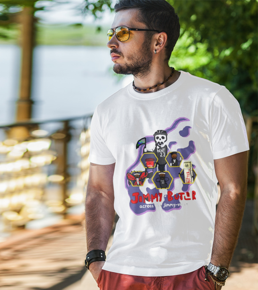Jimmy Butler Heat 22 Across The Jimmy-Verse T-Shirt