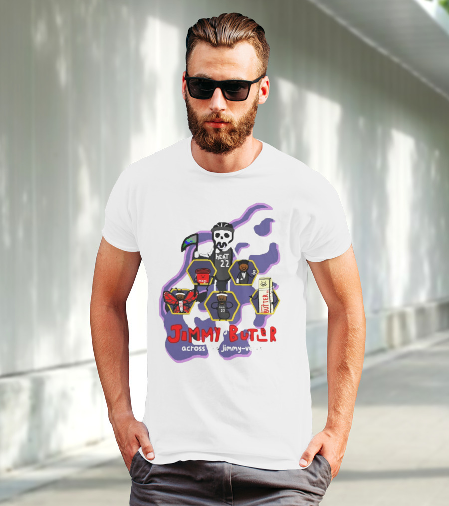 Jimmy Butler Heat 22 Across The Jimmy-Verse T-Shirt