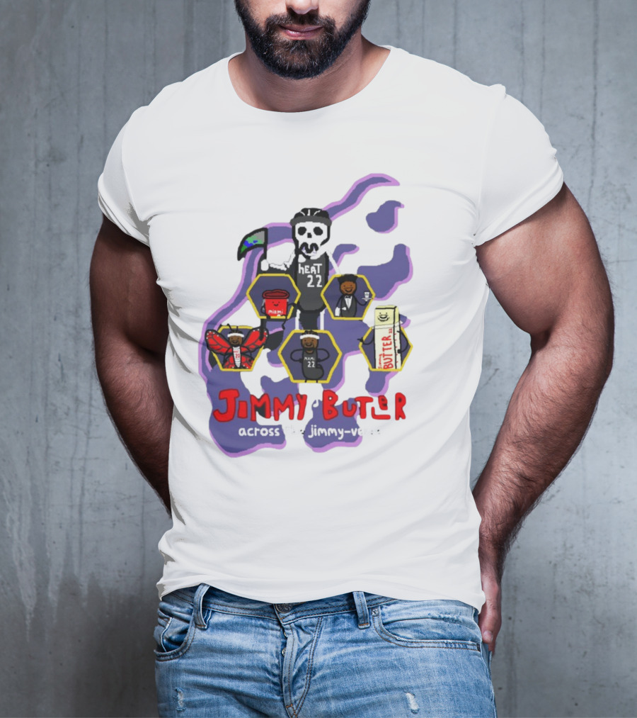 Jimmy Butler Heat 22 Across The Jimmy-Verse T-Shirt