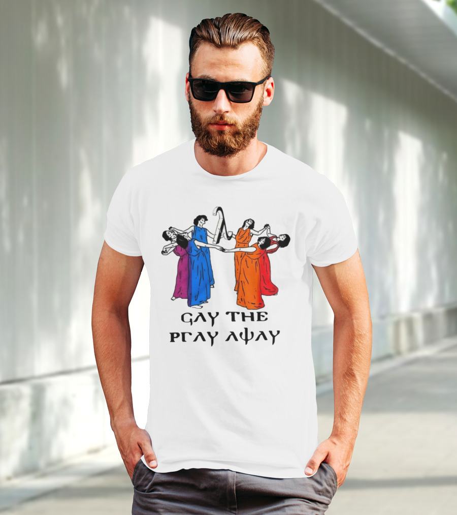 Skeeveco Gay The Pray Away Colorful Dancing Figures T-Shirt