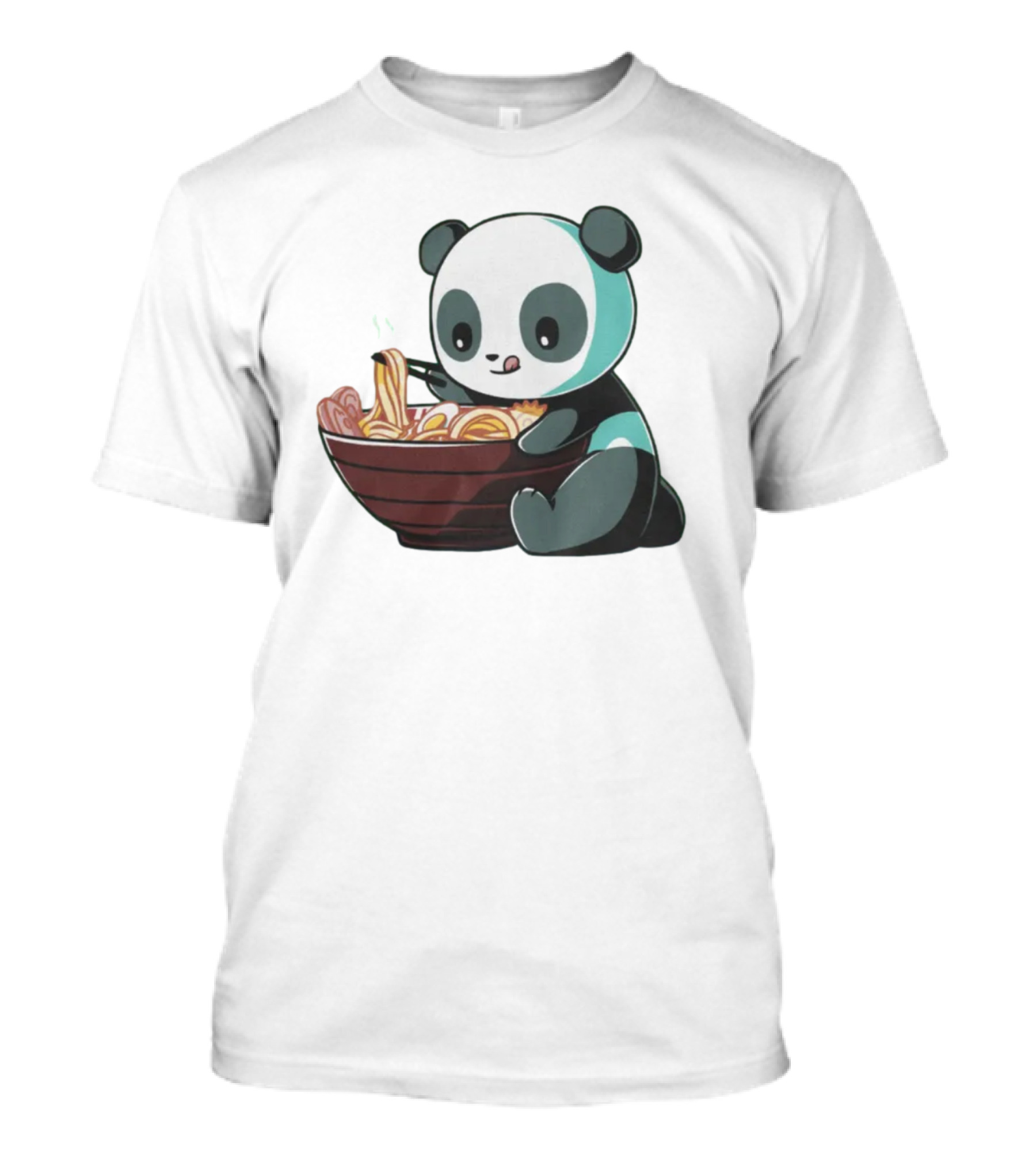 Teeturtle Ramen Panda Eating Noodles T-Shirt