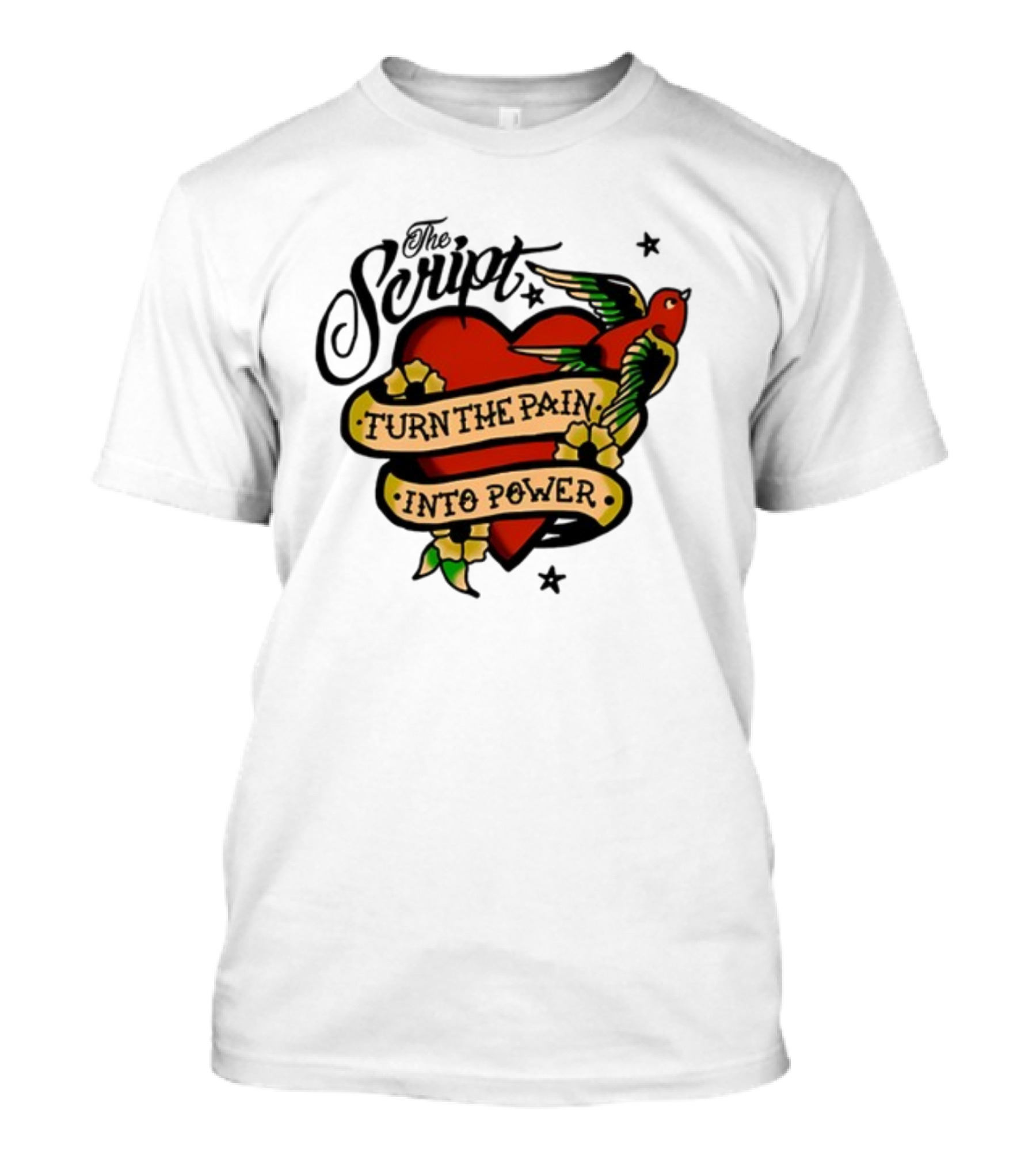 The Script Heart And Bird Turn The Pain Into Power T-Shirt