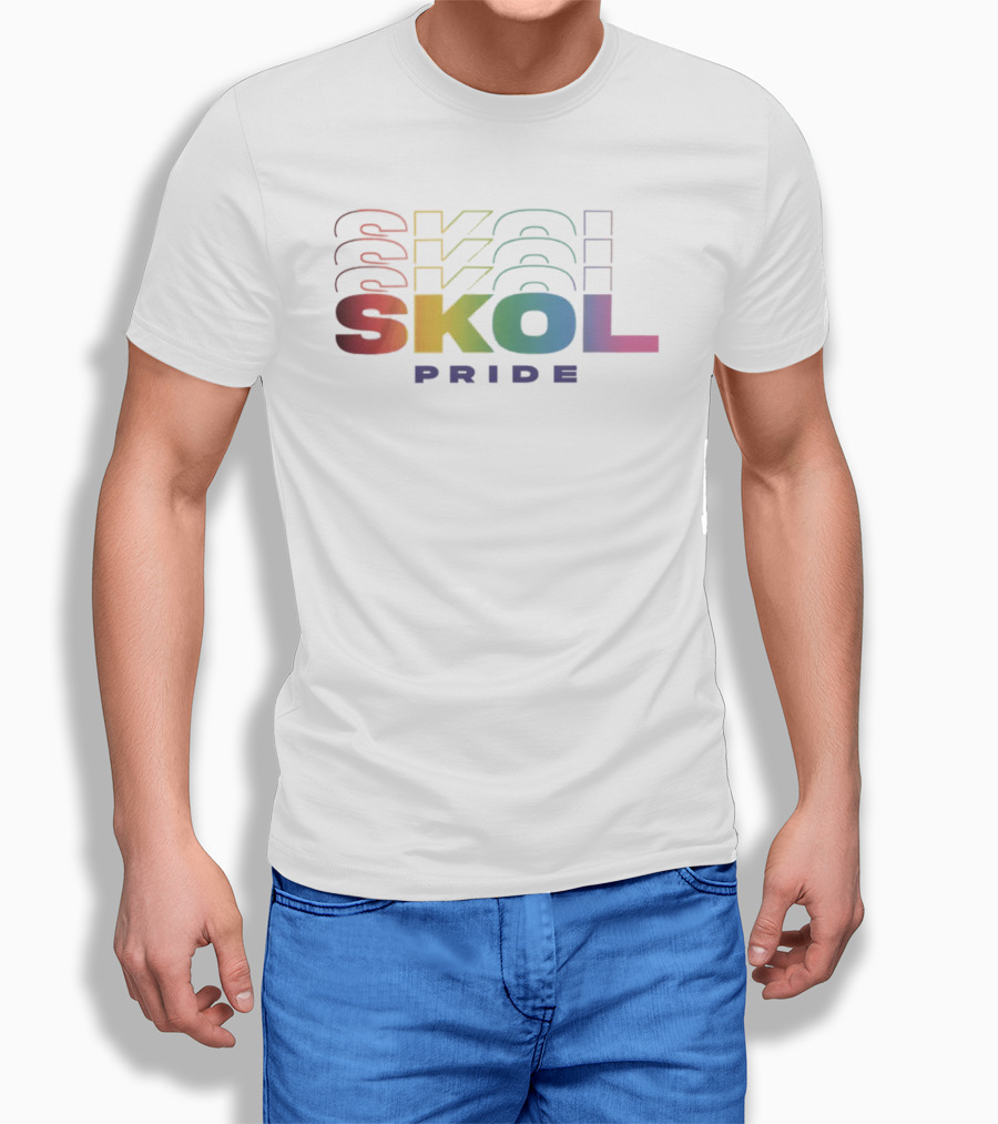 Skol Pride Minnesota Vikings Rainbow Reflection T-Shirt