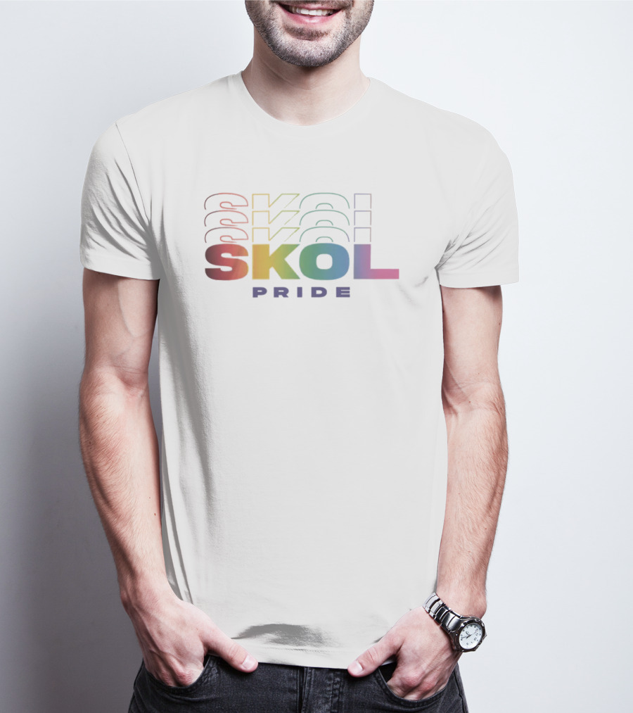Skol Pride Minnesota Vikings Rainbow Reflection T-Shirt