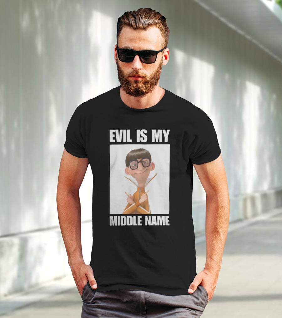 Universal Parks News Today Evil Is My Middle Name Despicable Me Character Villainous Fun T-Shirt