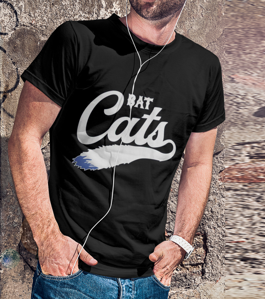 Bat Cats Logo With Feather Tail T-Shirt