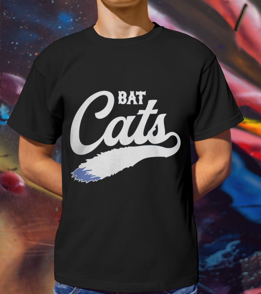 Bat Cats Logo With Feather Tail T-Shirt