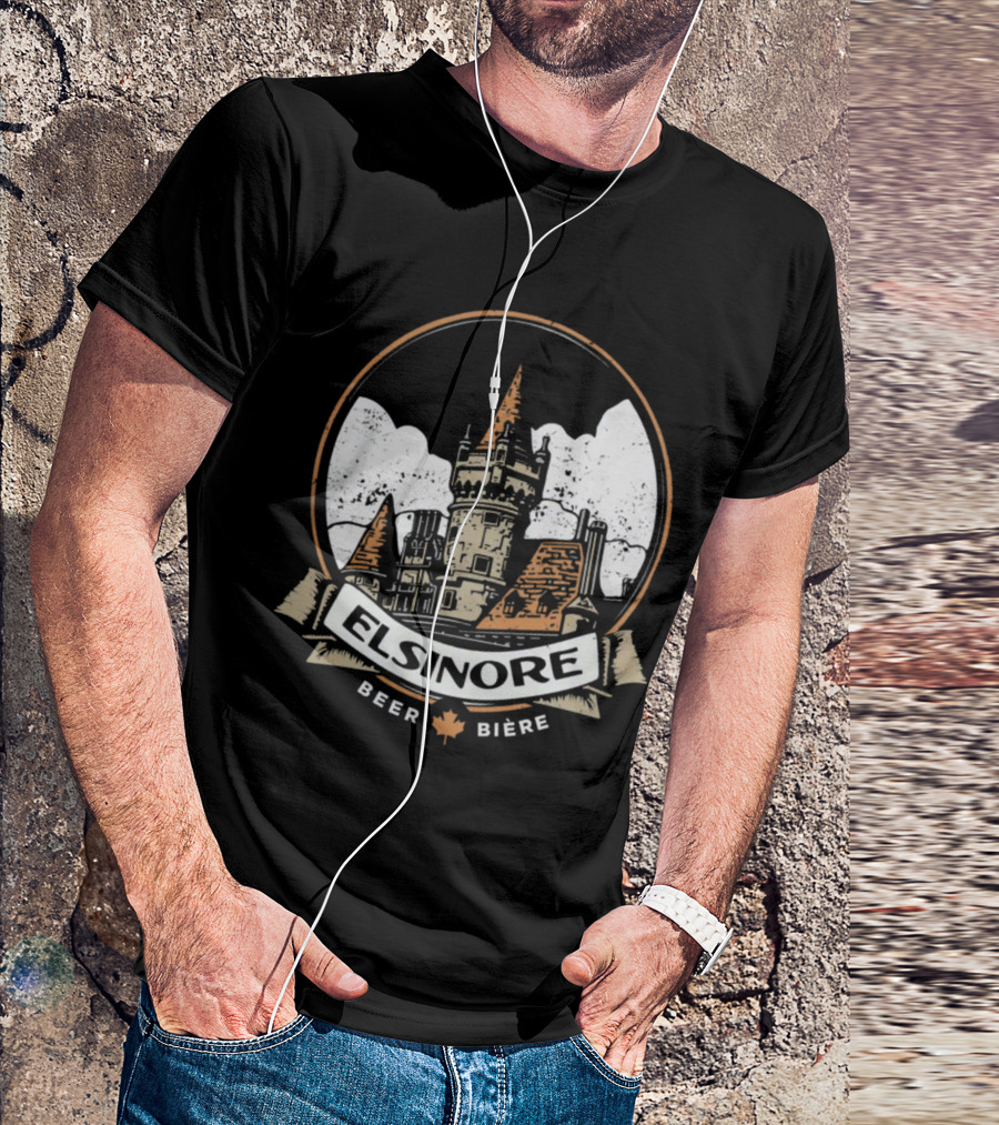 Elsinore Beer Strange Brew Castle With Maple Leaf Biere T-Shirt