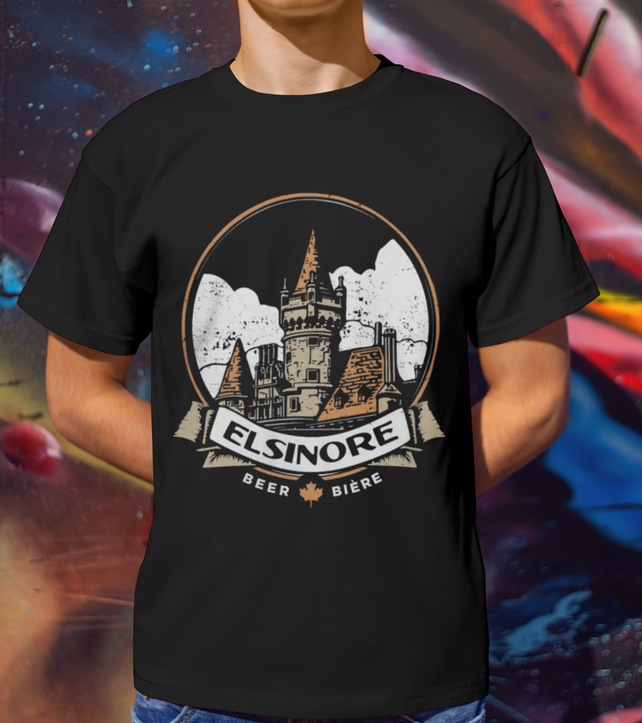Elsinore Beer Strange Brew Castle With Maple Leaf Biere T-Shirt
