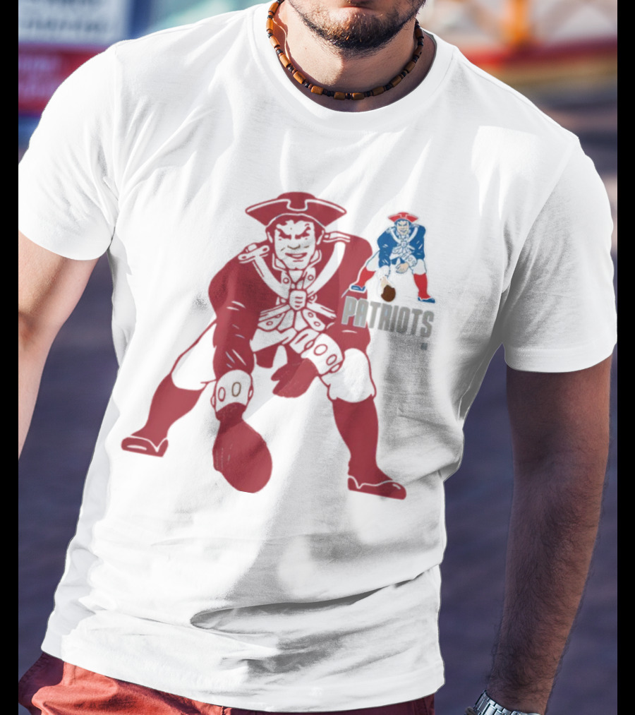 New England Patriots Retro Pat Patriot Football T-Shirt