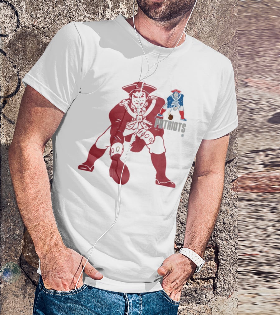 New England Patriots Retro Pat Patriot Football T-Shirt