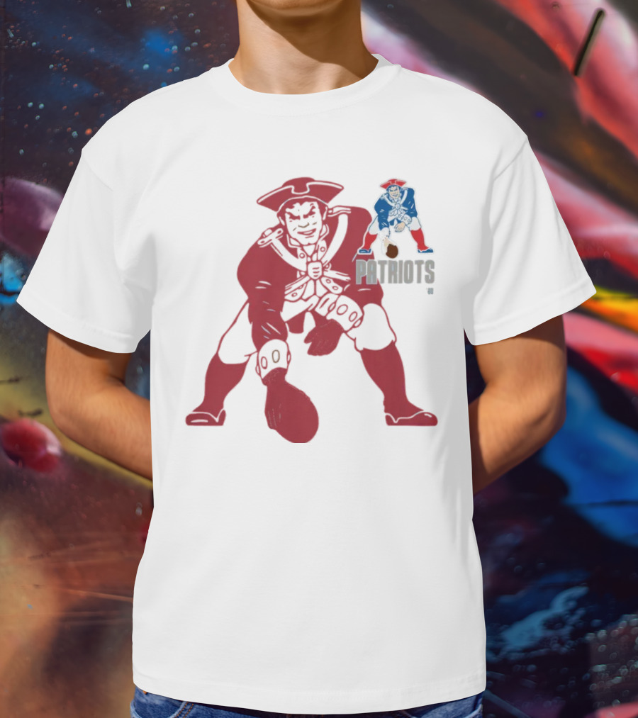 New England Patriots Retro Pat Patriot Football T-Shirt
