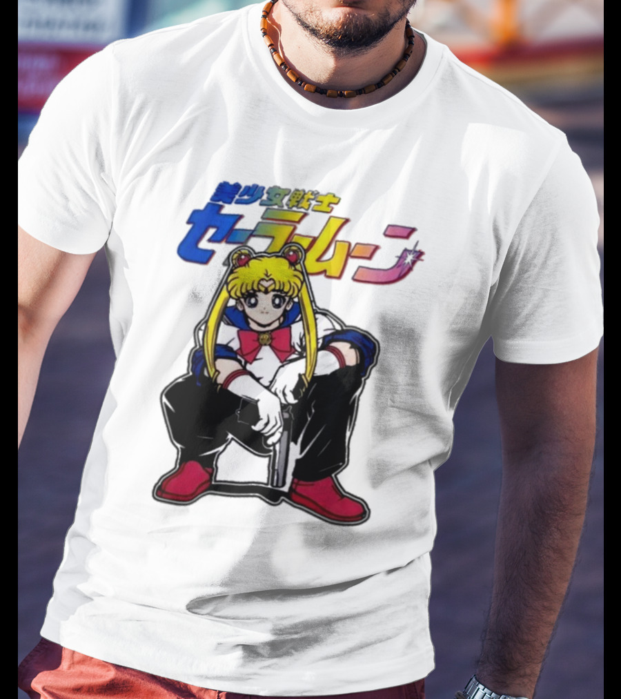 Bishoujo Senshi Sailor Moon With Gun T-Shirt