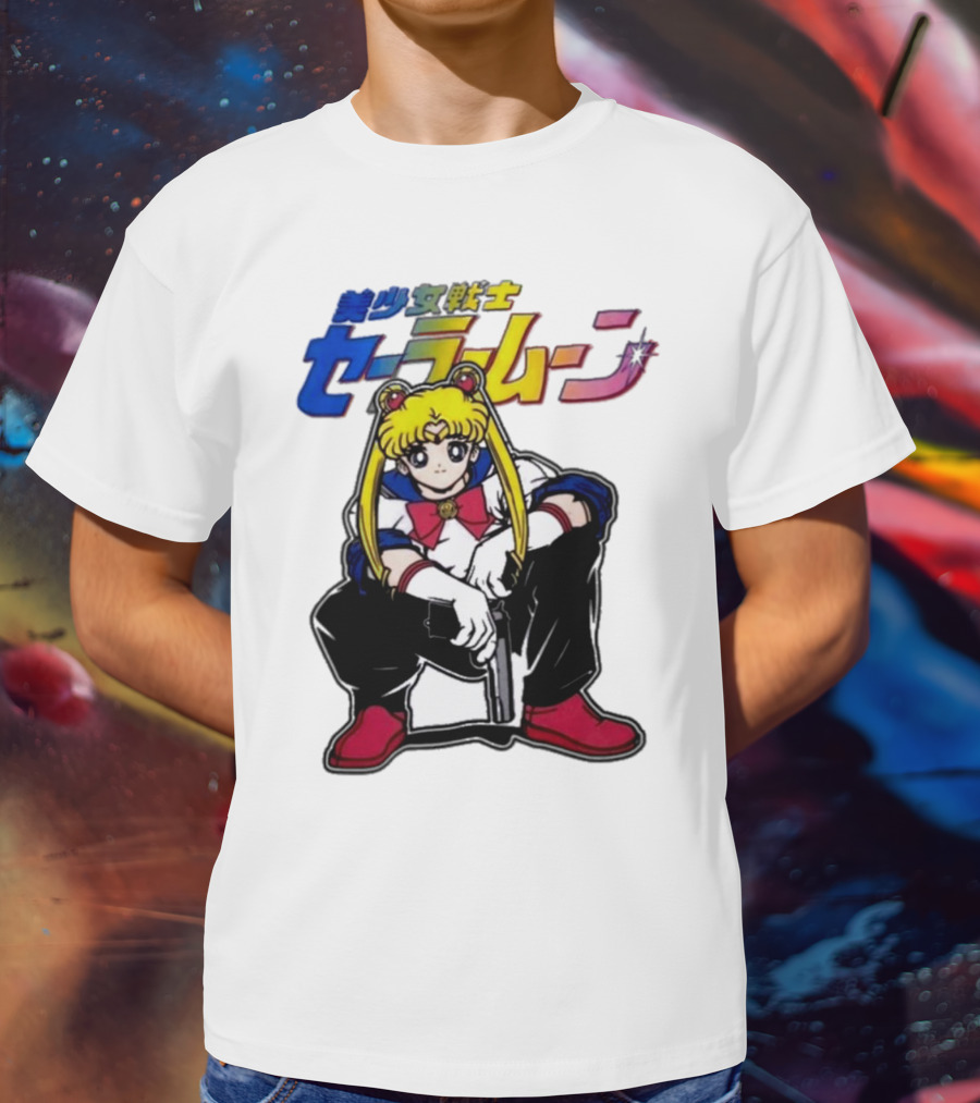 Bishoujo Senshi Sailor Moon With Gun T-Shirt
