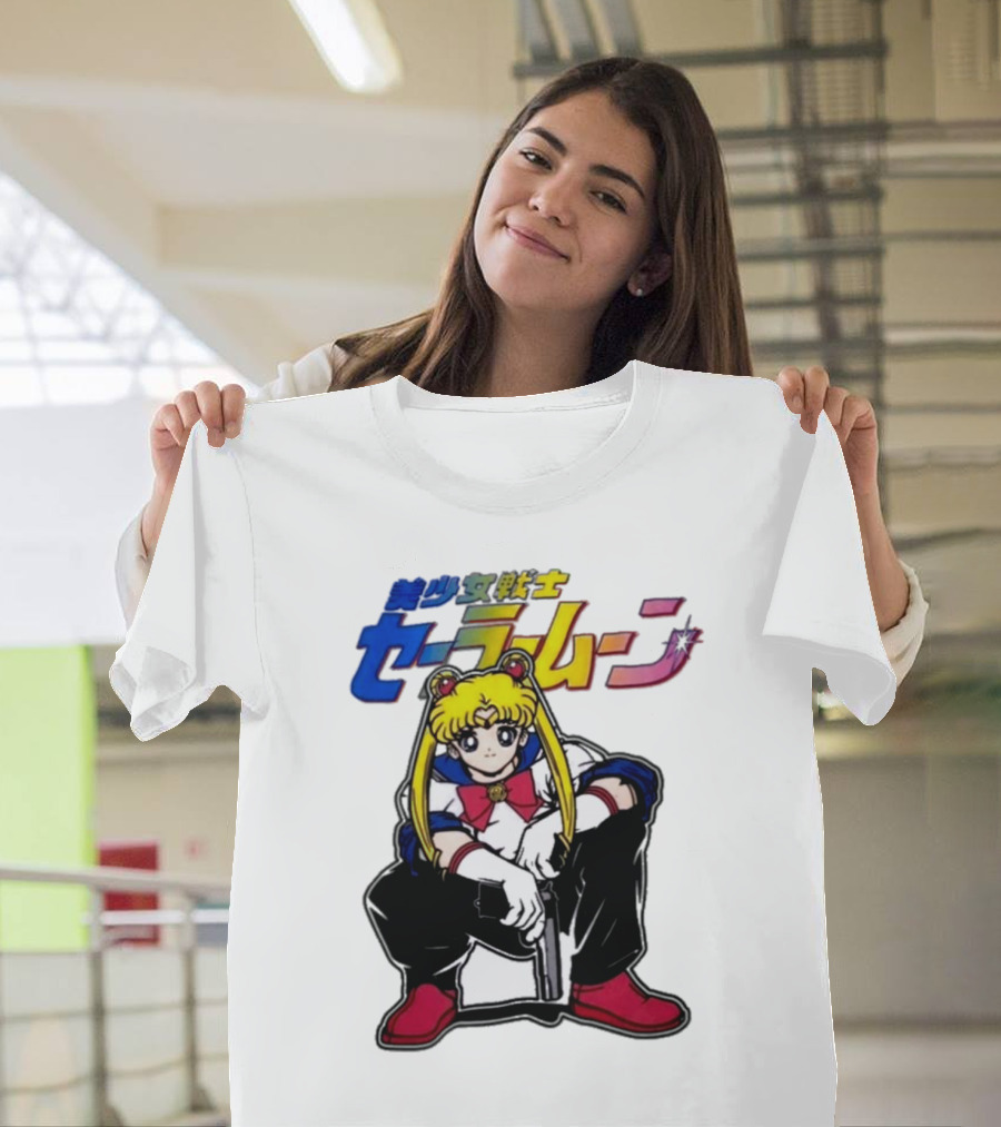 Bishoujo Senshi Sailor Moon With Gun T-Shirt