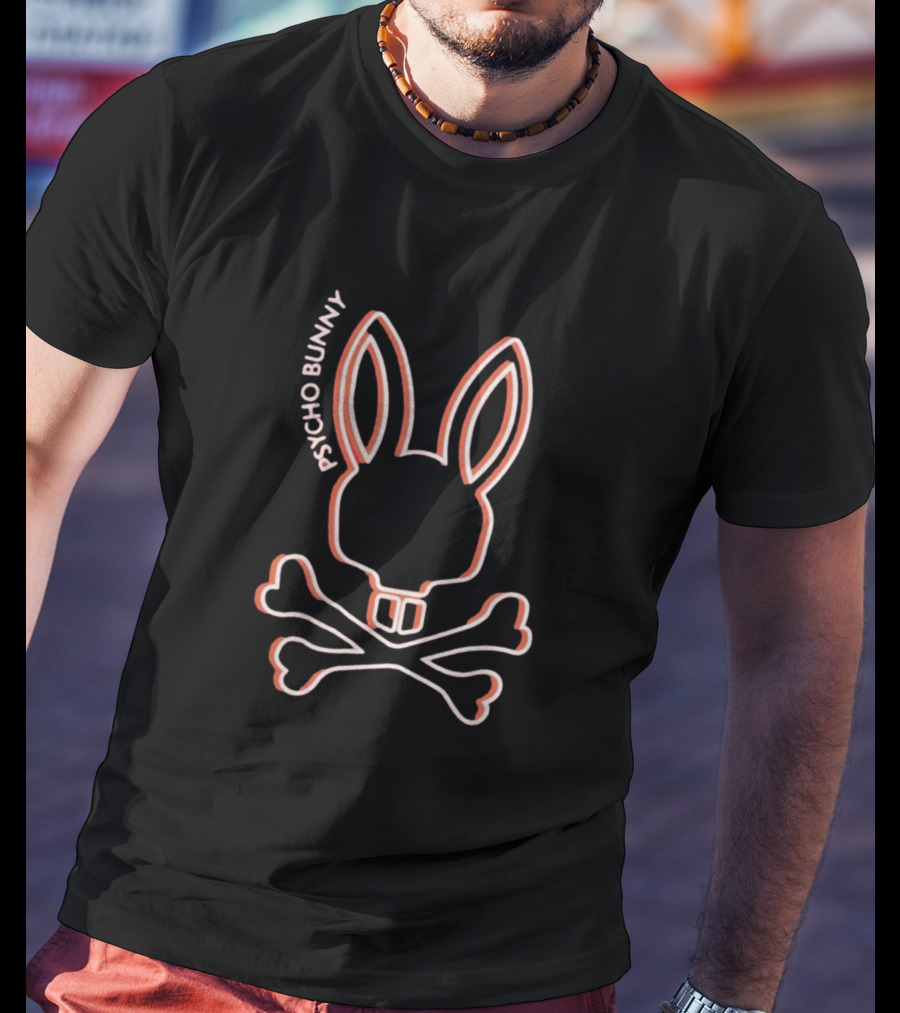 Psycho Bunny Gresham High Density Skull And Crossbones Bunny T-Shirt