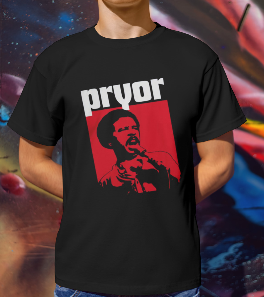 Pryor Richard Pryor Red Stencil Shop T-Shirt