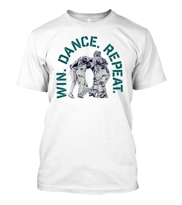 Win Dance Repeat Embrace Teamwork Circle T-Shirt