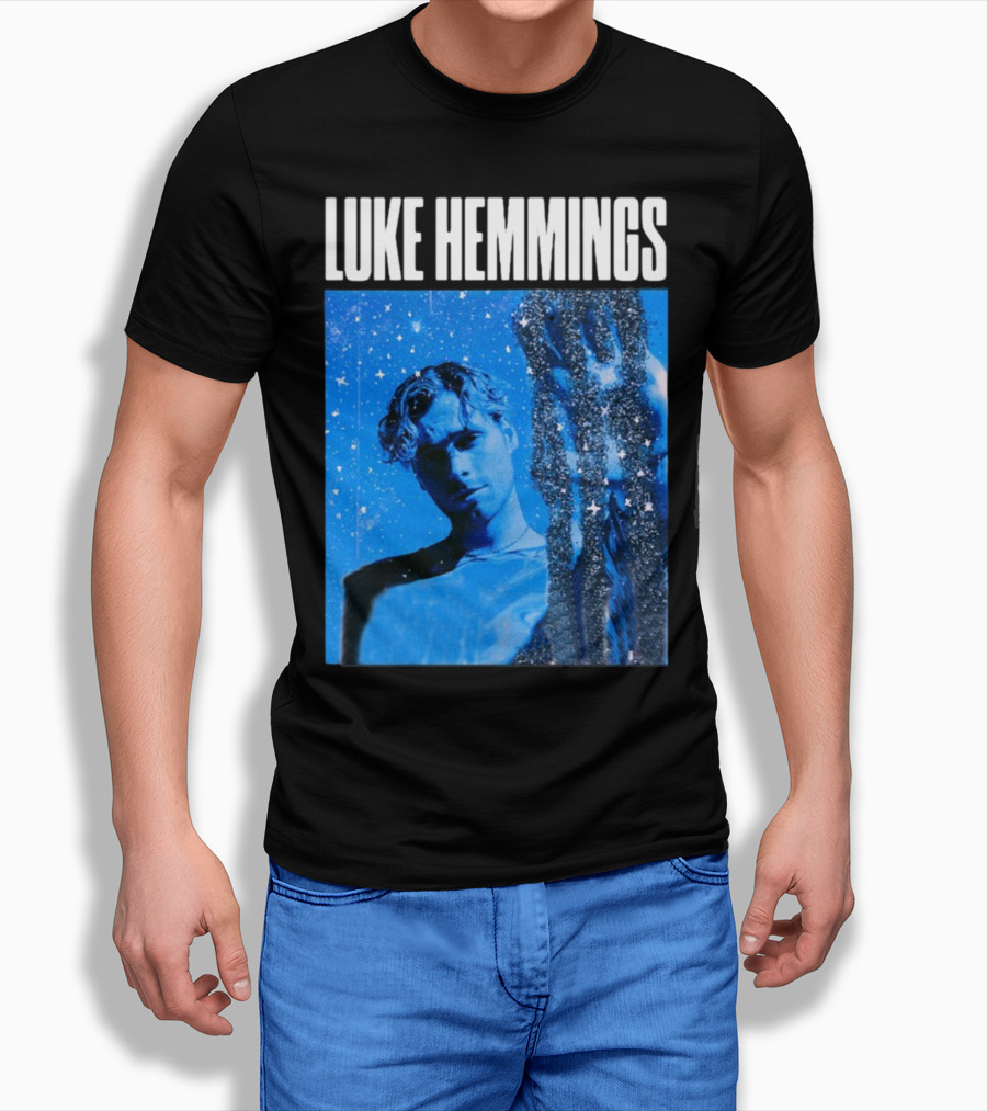 Luke Hemmings Live At The Fonda June 08 Blue Starry Night Aesthetic T-Shirt