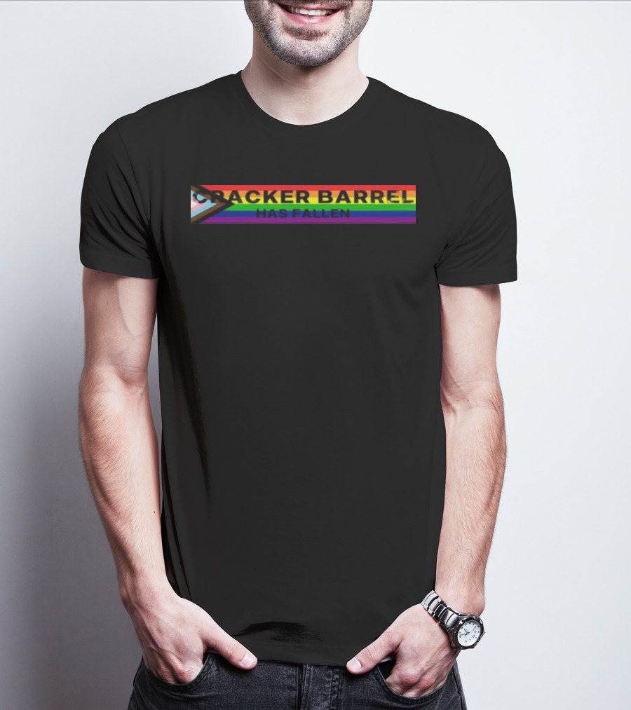 Cracker Barrel Has Fallen Progressive Pride Flag T-Shirt