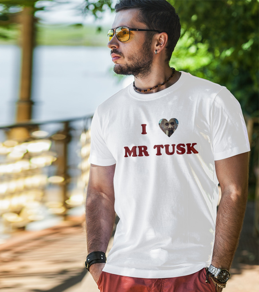 I Heart Mr Tusk Walrus Face T-Shirt