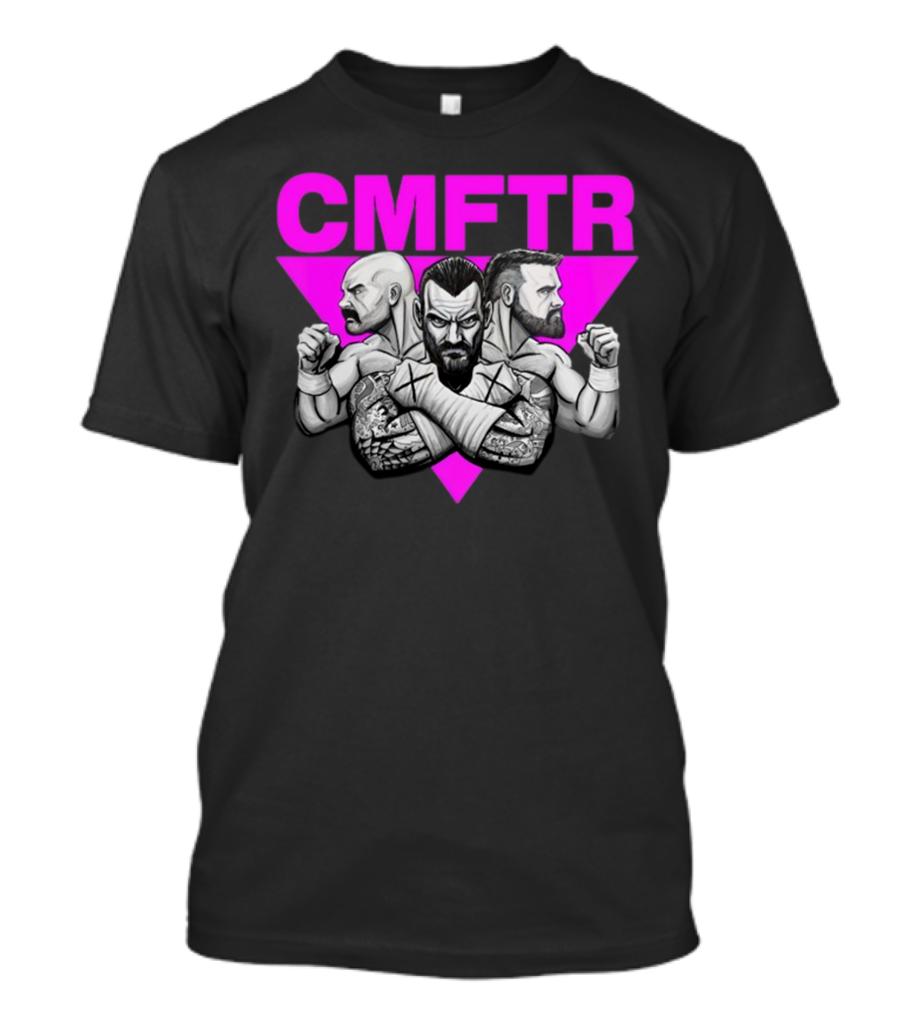 CMFTR Wrestling Trio Portrait By Hal Haney T-Shirt
