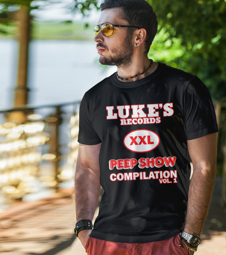 LUKE'S RECORDS XXL PEEP SHOW COMPILATION VOL 1 T-Shirt