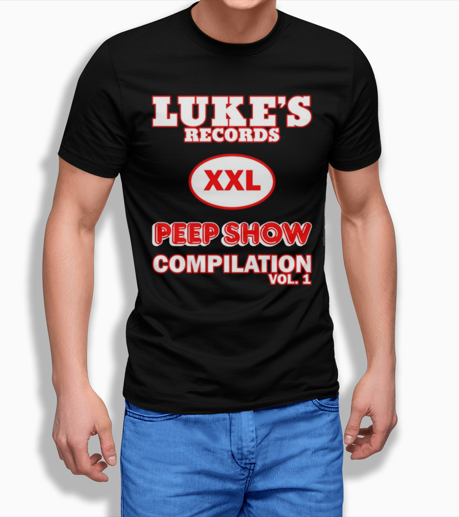 LUKE'S RECORDS XXL PEEP SHOW COMPILATION VOL 1 T-Shirt