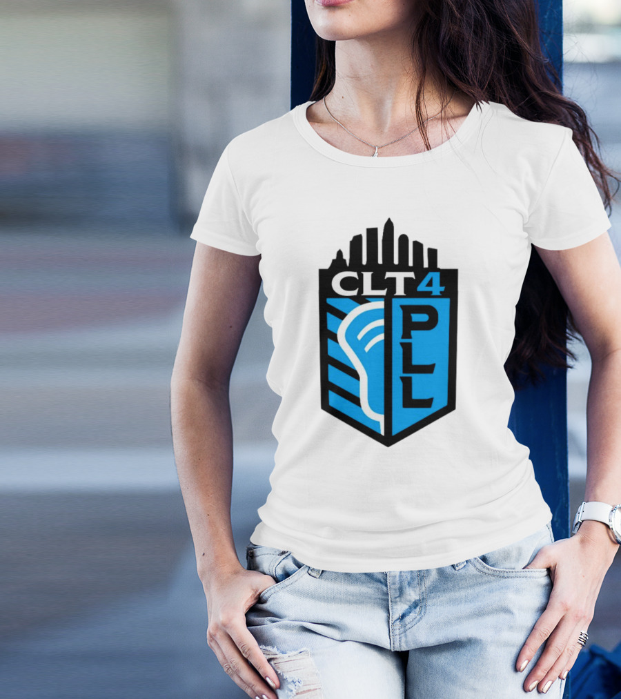 Premier Lacrosse League CLT 4 Logo PLL T-Shirt