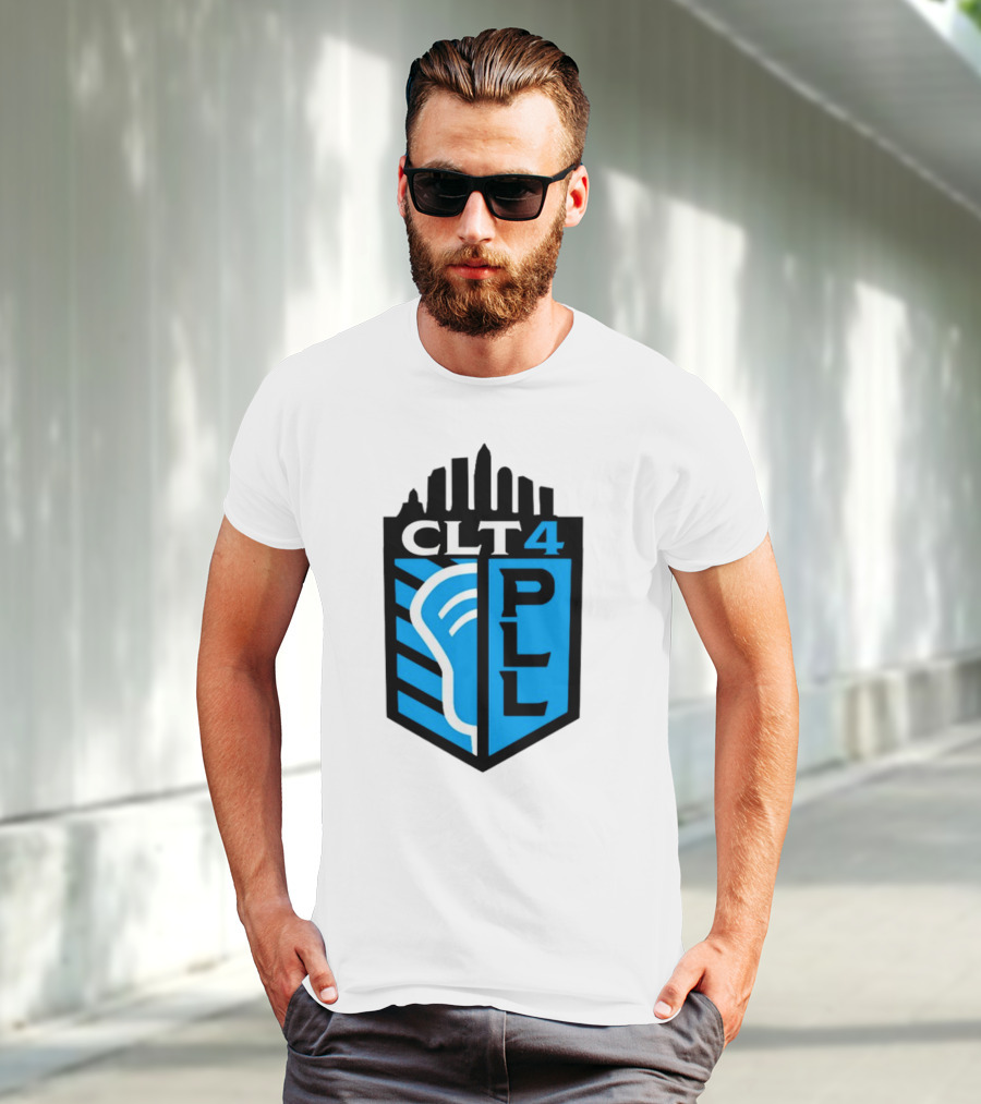 Premier Lacrosse League CLT 4 Logo PLL T-Shirt