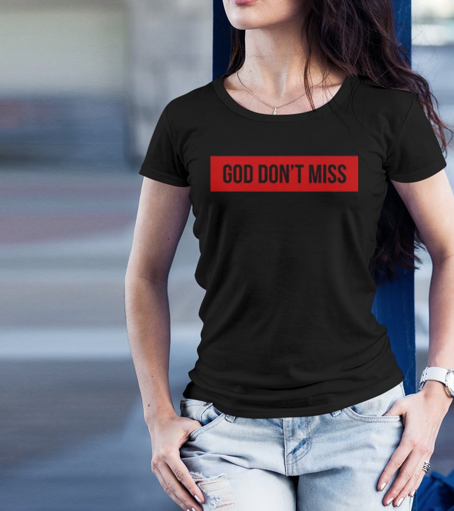 AtlantaDream God Don't Miss Red Block Text T-Shirt