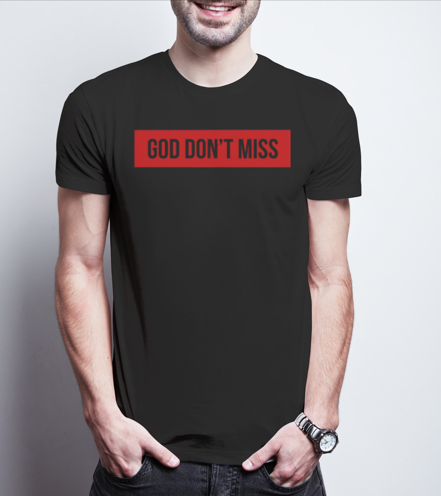 AtlantaDream God Don't Miss Red Block Text T-Shirt