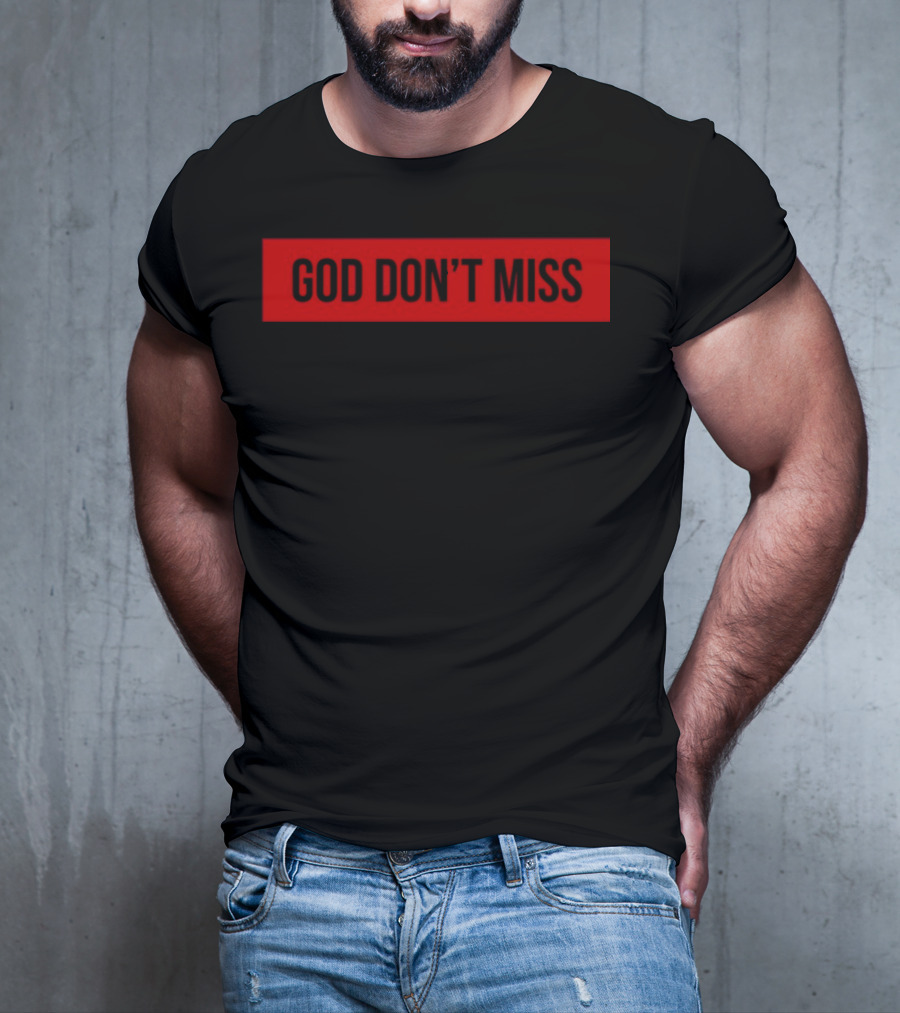 AtlantaDream God Don't Miss Red Block Text T-Shirt