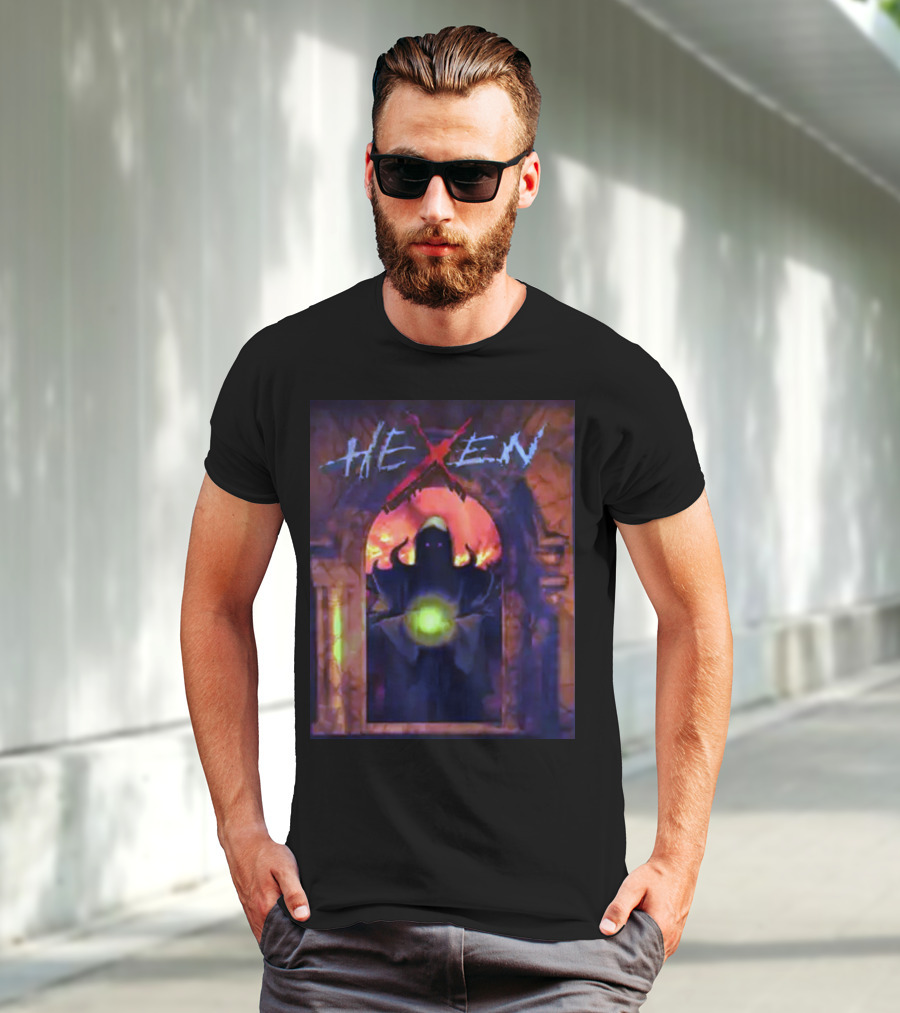 Hexen Mysterious Hooded Figure With Glowing Orb T-Shirt