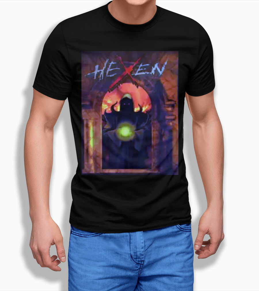 Hexen Mysterious Hooded Figure With Glowing Orb T-Shirt