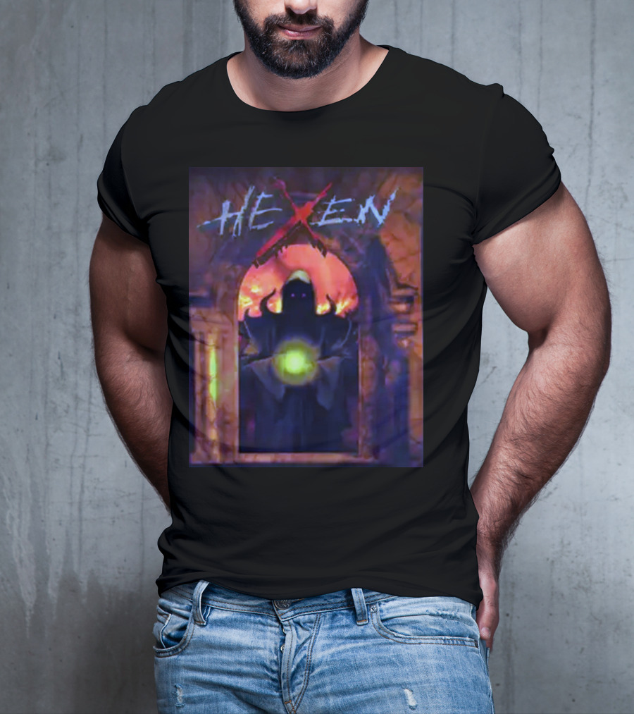 Hexen Mysterious Hooded Figure With Glowing Orb T-Shirt