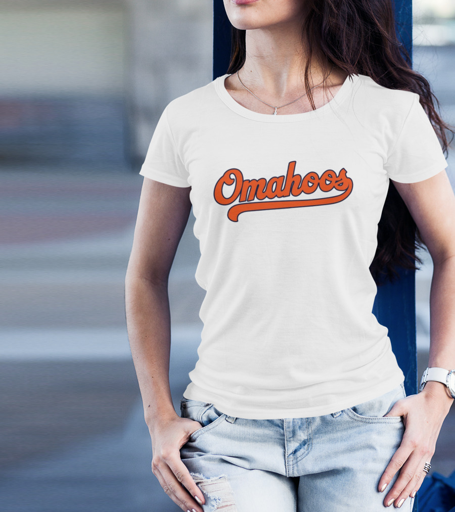 Omahoos Baseball Script T-Shirt
