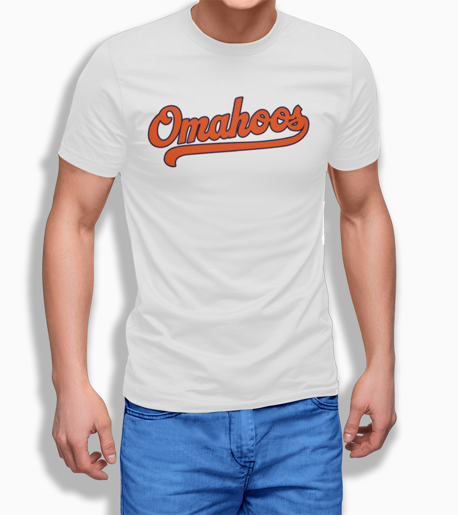 Omahoos Baseball Script T-Shirt