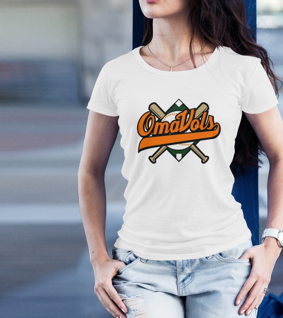 Omavols Baseball Bats Script T-Shirt