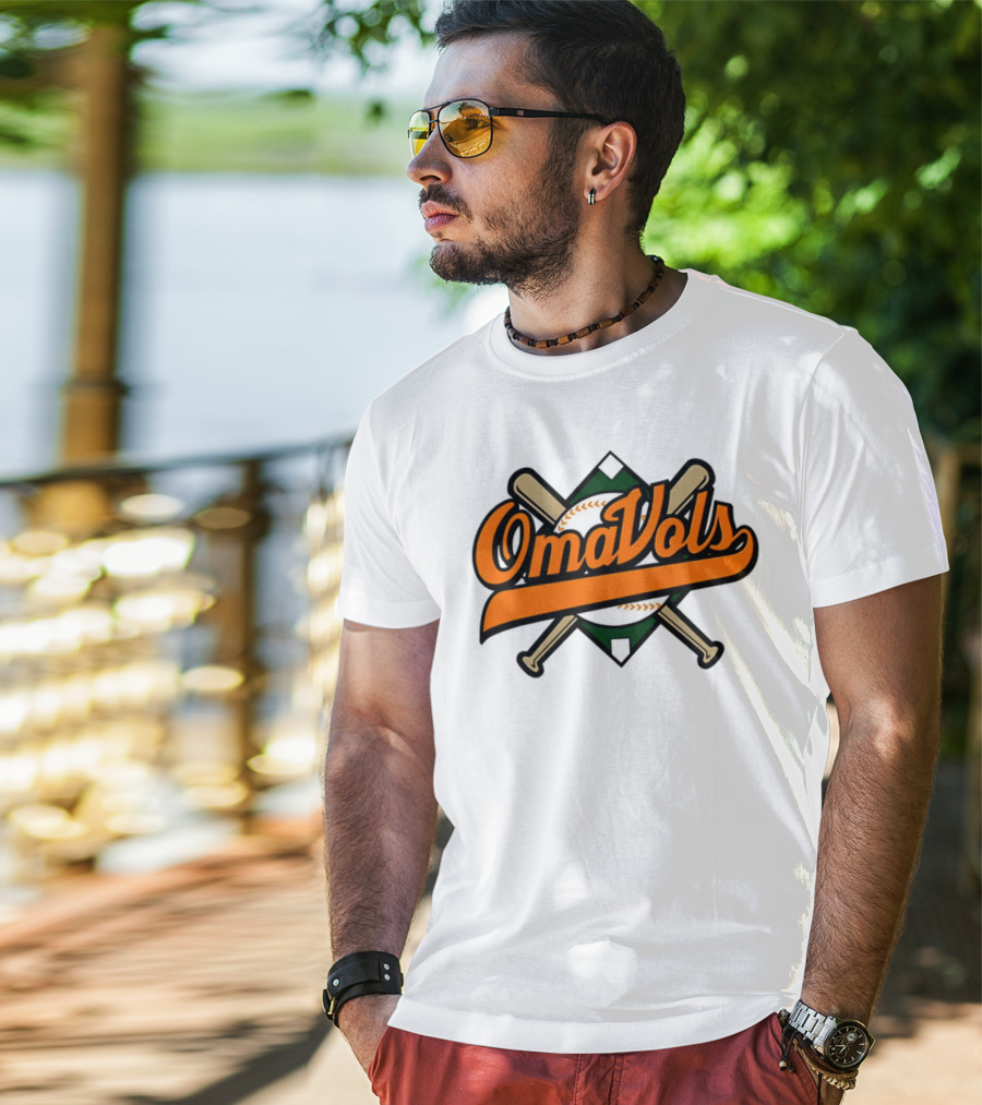 Omavols Baseball Bats Script T-Shirt
