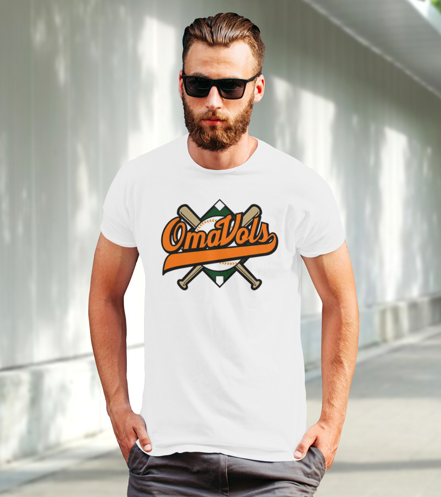 Omavols Baseball Bats Script T-Shirt
