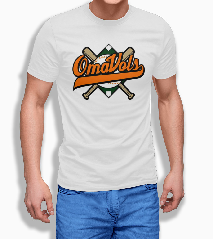 Omavols Baseball Bats Script T-Shirt
