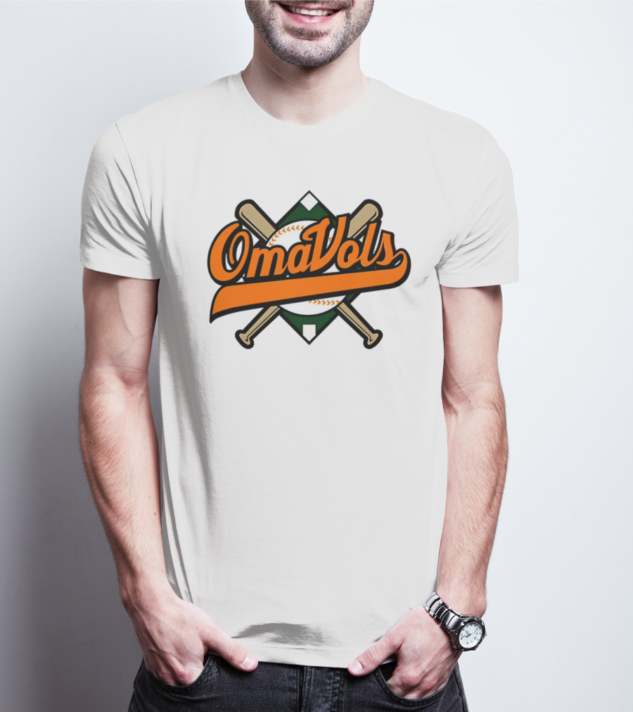 Omavols Baseball Bats Script T-Shirt