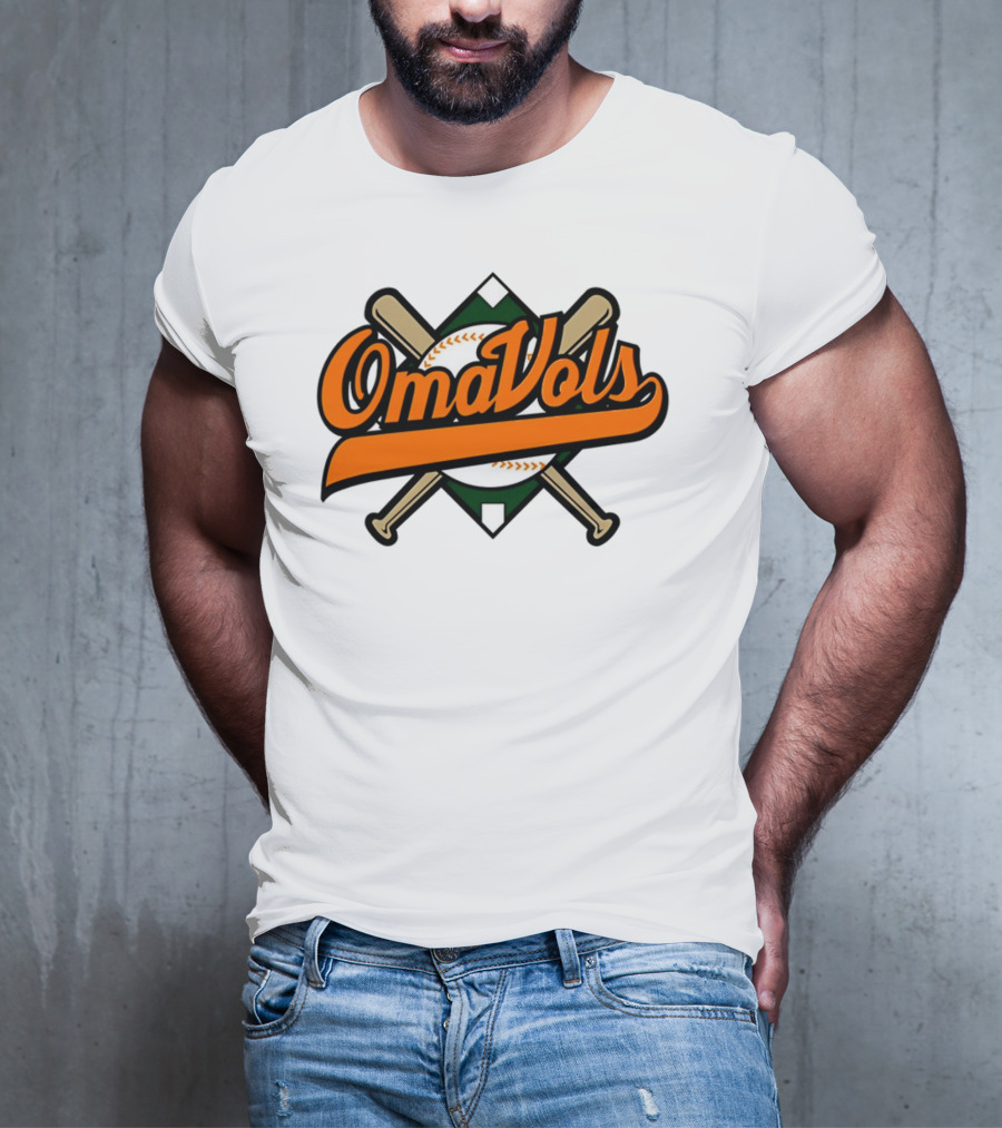 Omavols Baseball Bats Script T-Shirt