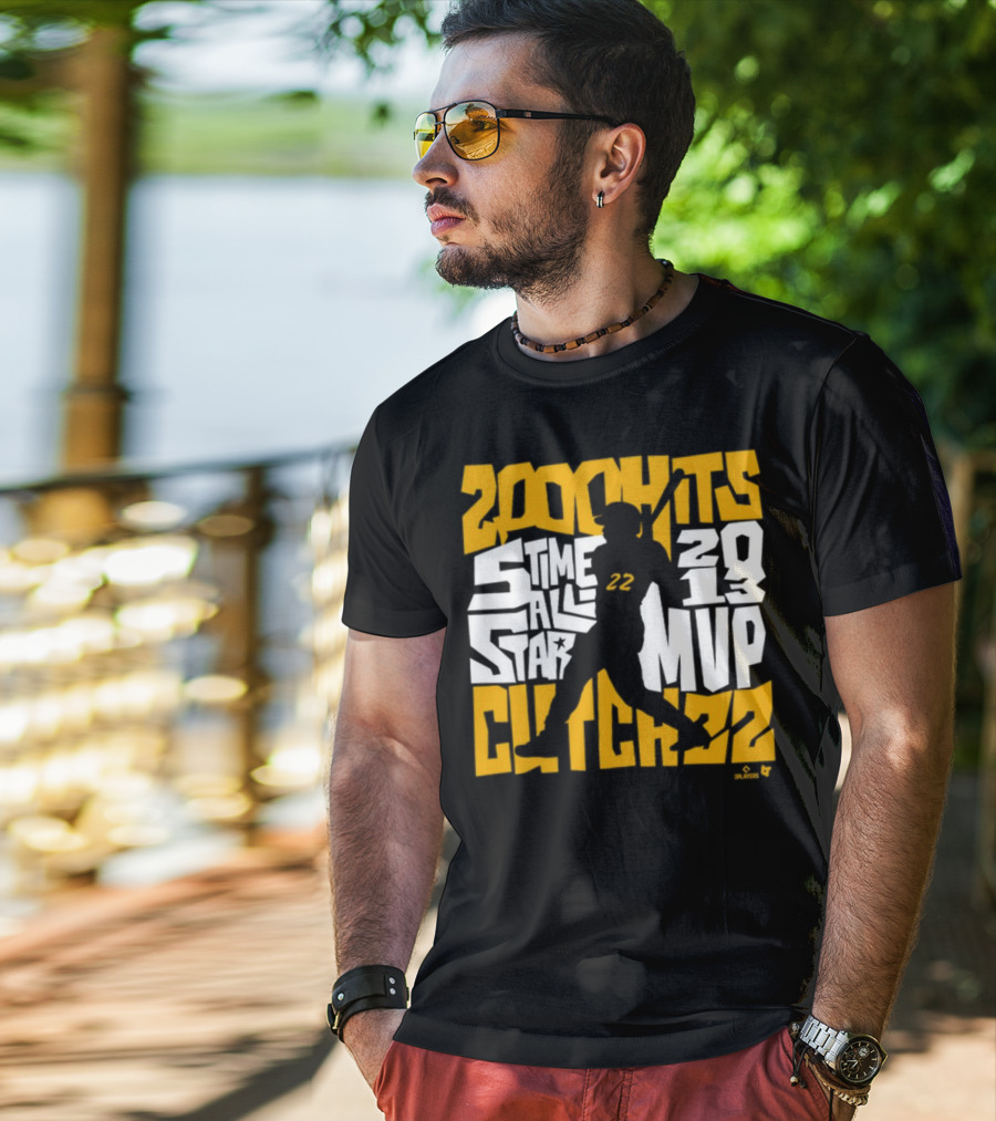 Andrew McCutchen 200 Hits 5 Time All-Star 2013 MVP Pittsburgh Icon 22 T-Shirt
