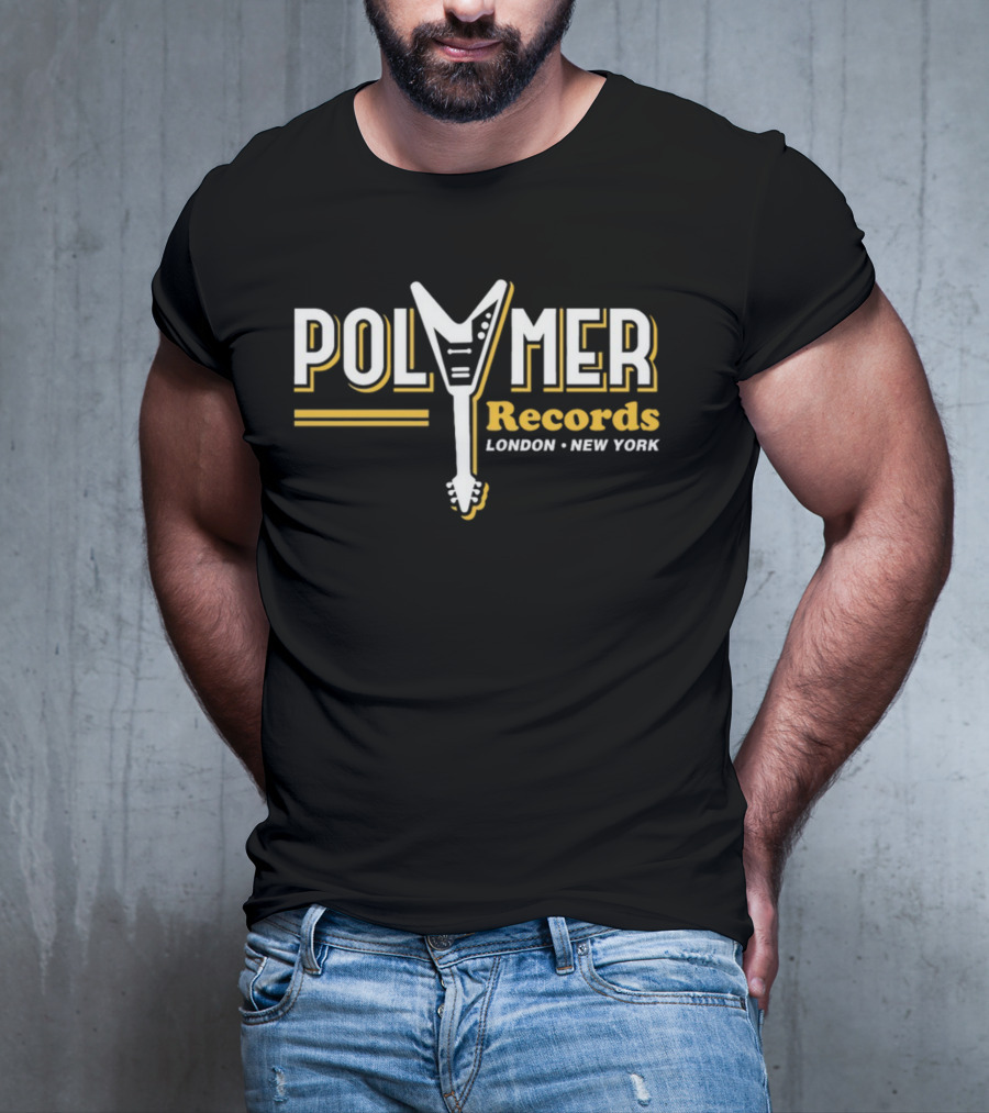 Polymer Records London New York Guitar T-Shirt