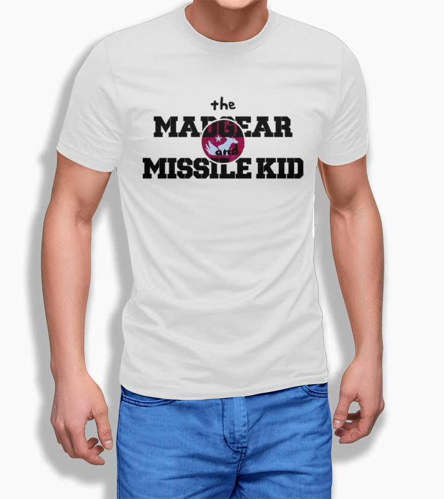 The Mad Gear And Missile Kid Album Logo With Circle Wings And Stars T-Shirt