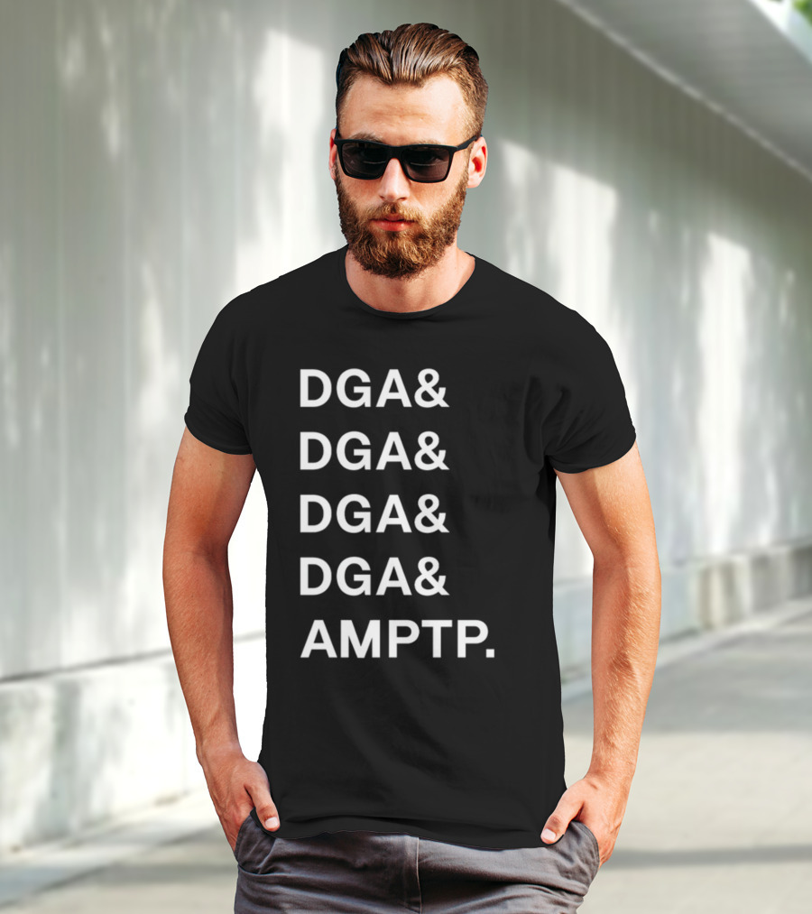 DGA DGA DGA DGA AMPTP Text T-Shirt