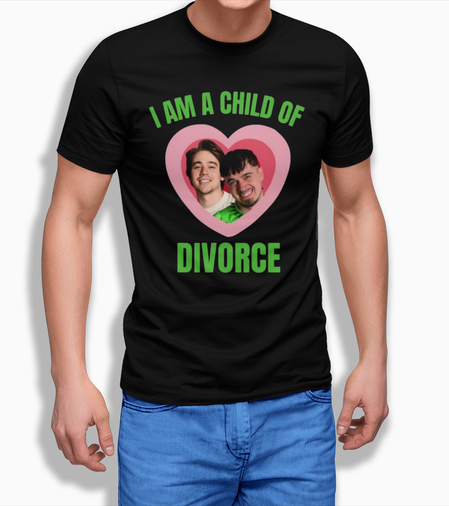 I Am A Child Of Divorce Kaarija And Bojan Heart T-Shirt